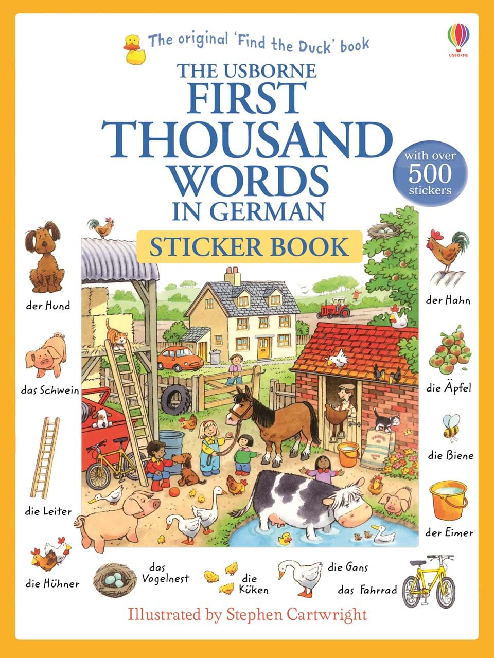 First thousand words in German Sticker Book / Стикербук