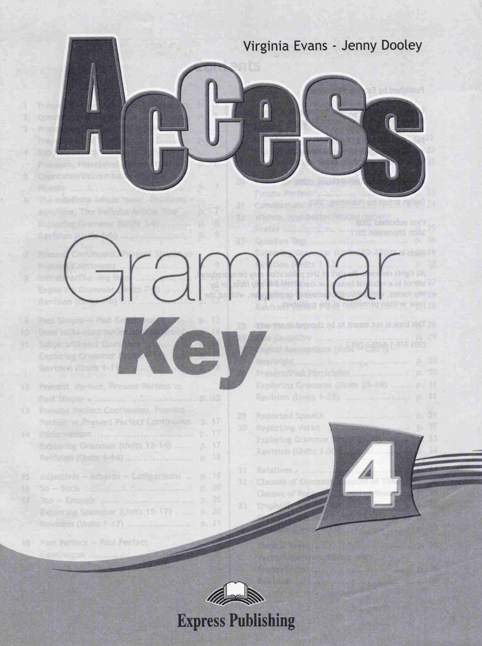 Access 4 Grammar Key / Ответы к сборнику по грамматике