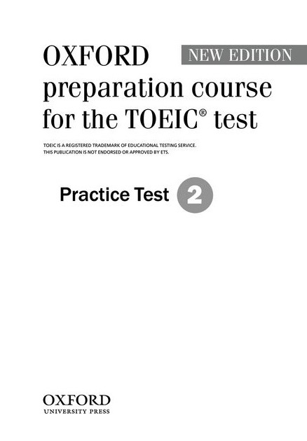 Oxford preparation course for the TOEIC test Practice Test 2 / Тесты 2