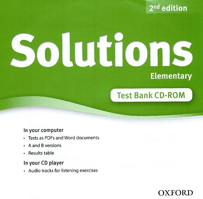 Solutions Second Edition Elementary Test Bank CDROM  Диск с тестами