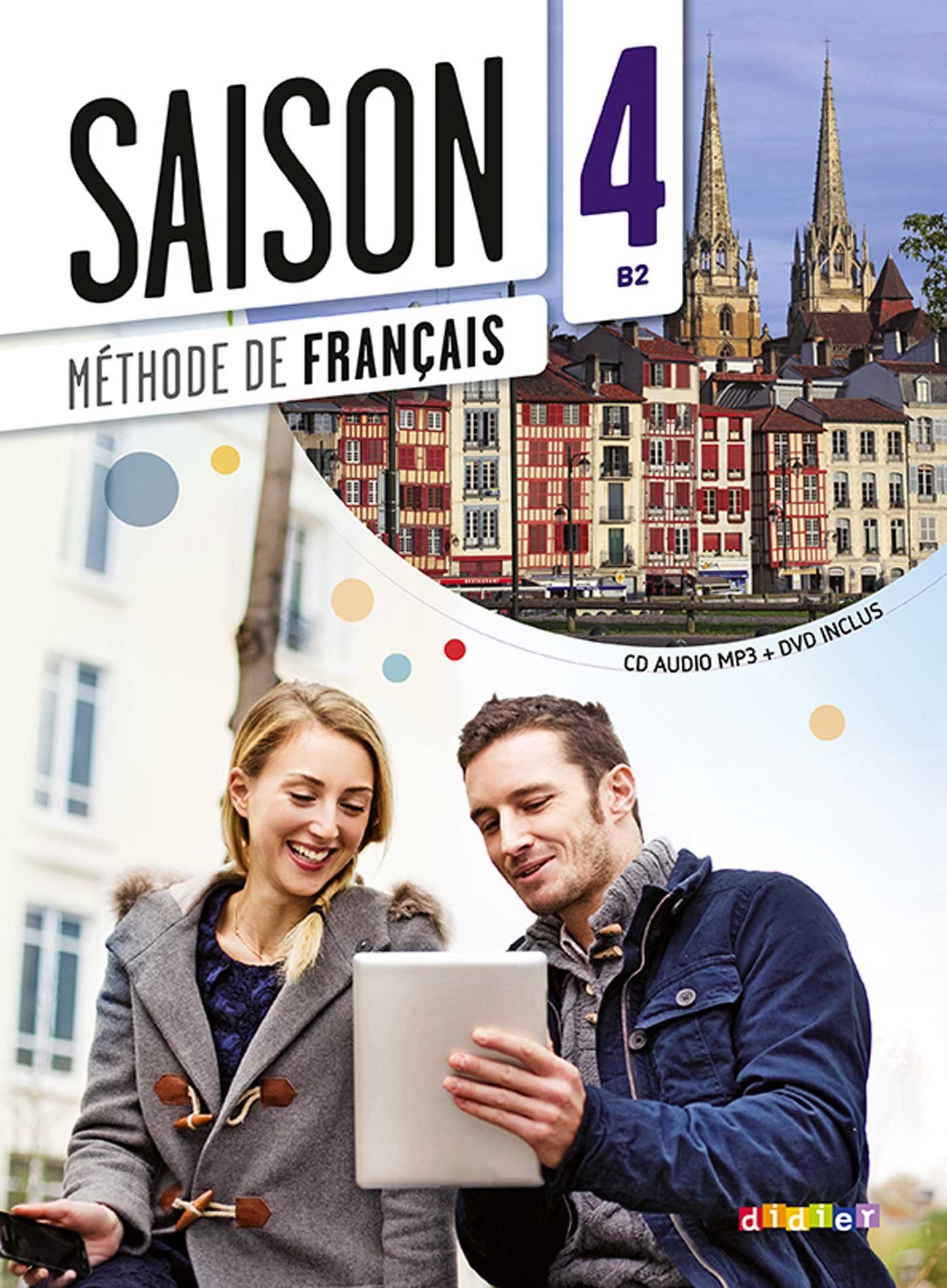 Saison 4 Methode de francais + CD audio + DVD / Учебник