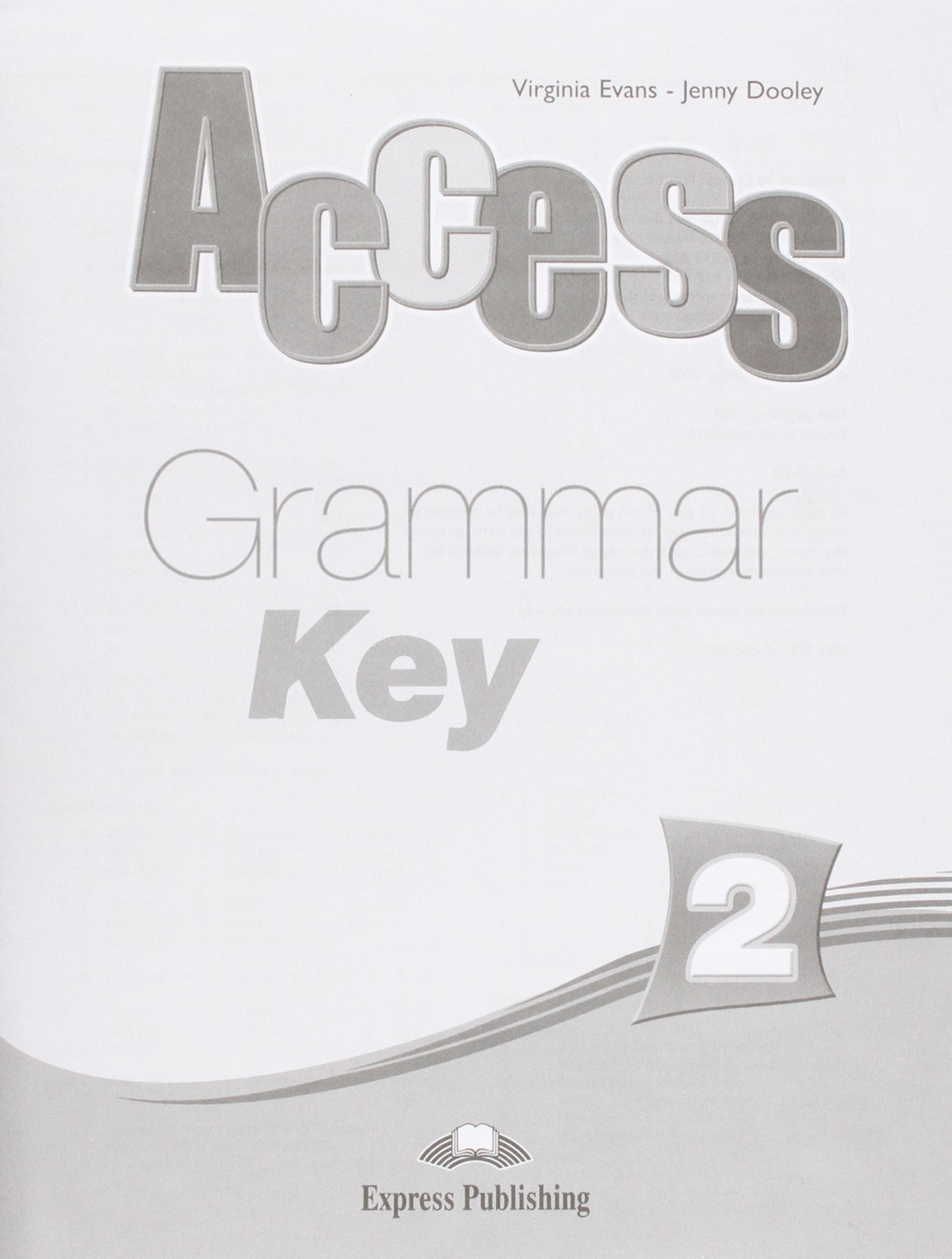 Access 2 Grammar Key / Ответы к сборнику по грамматике