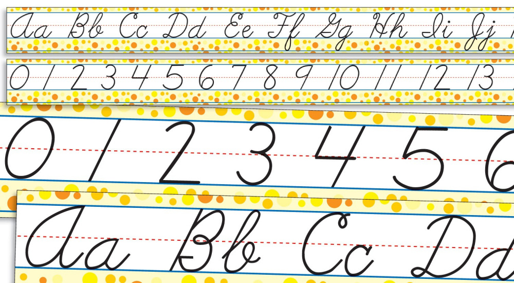 Alphabet and Numbers 0-30 (Standard Cursive) charts
