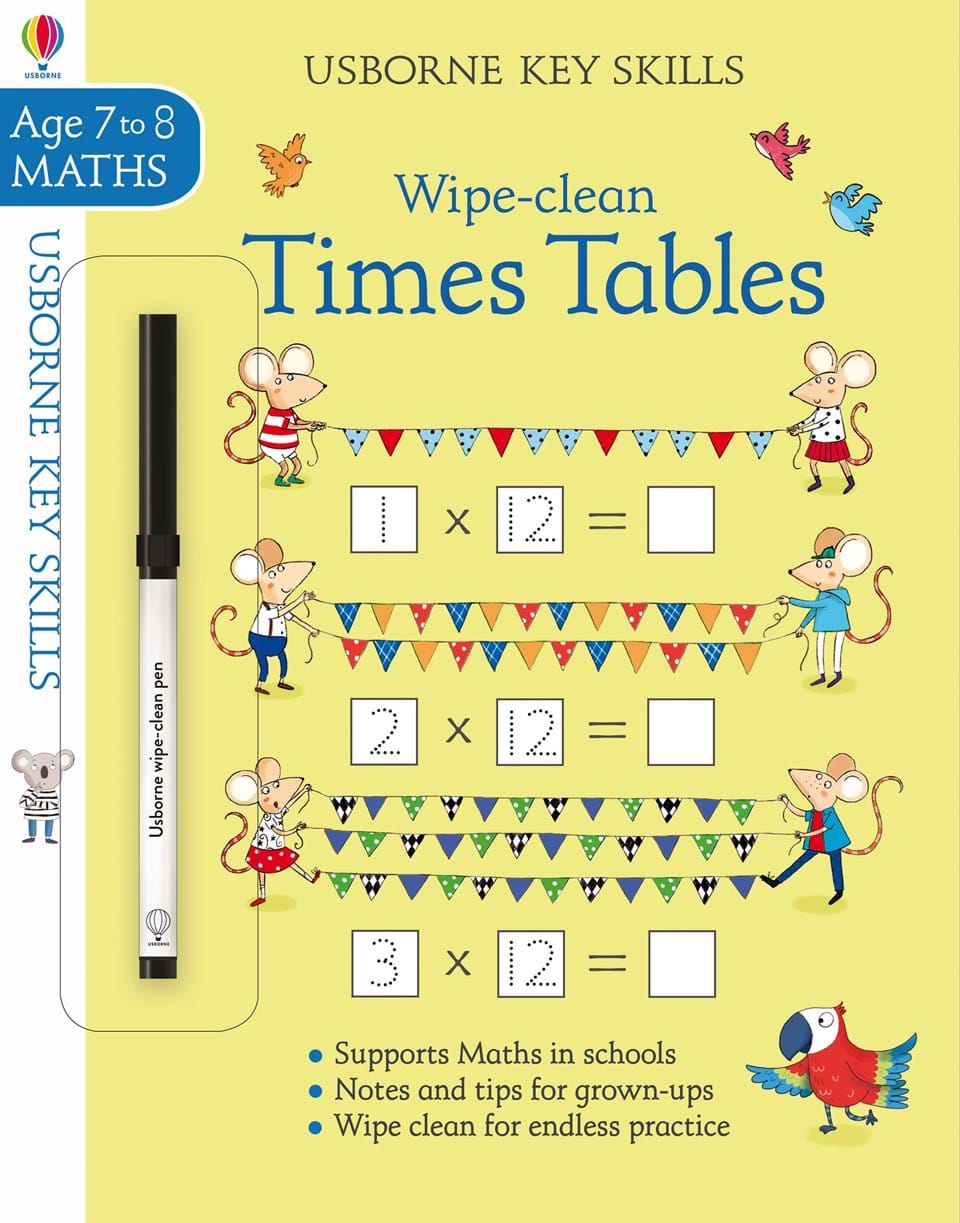 Usborne Wipe-Clean Times Tables (7-8)