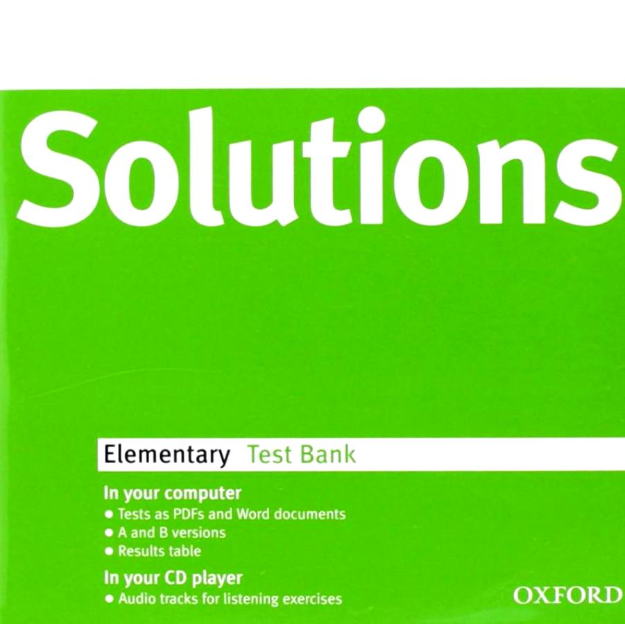Solutions Elementary Test Bank  Диск с тестами