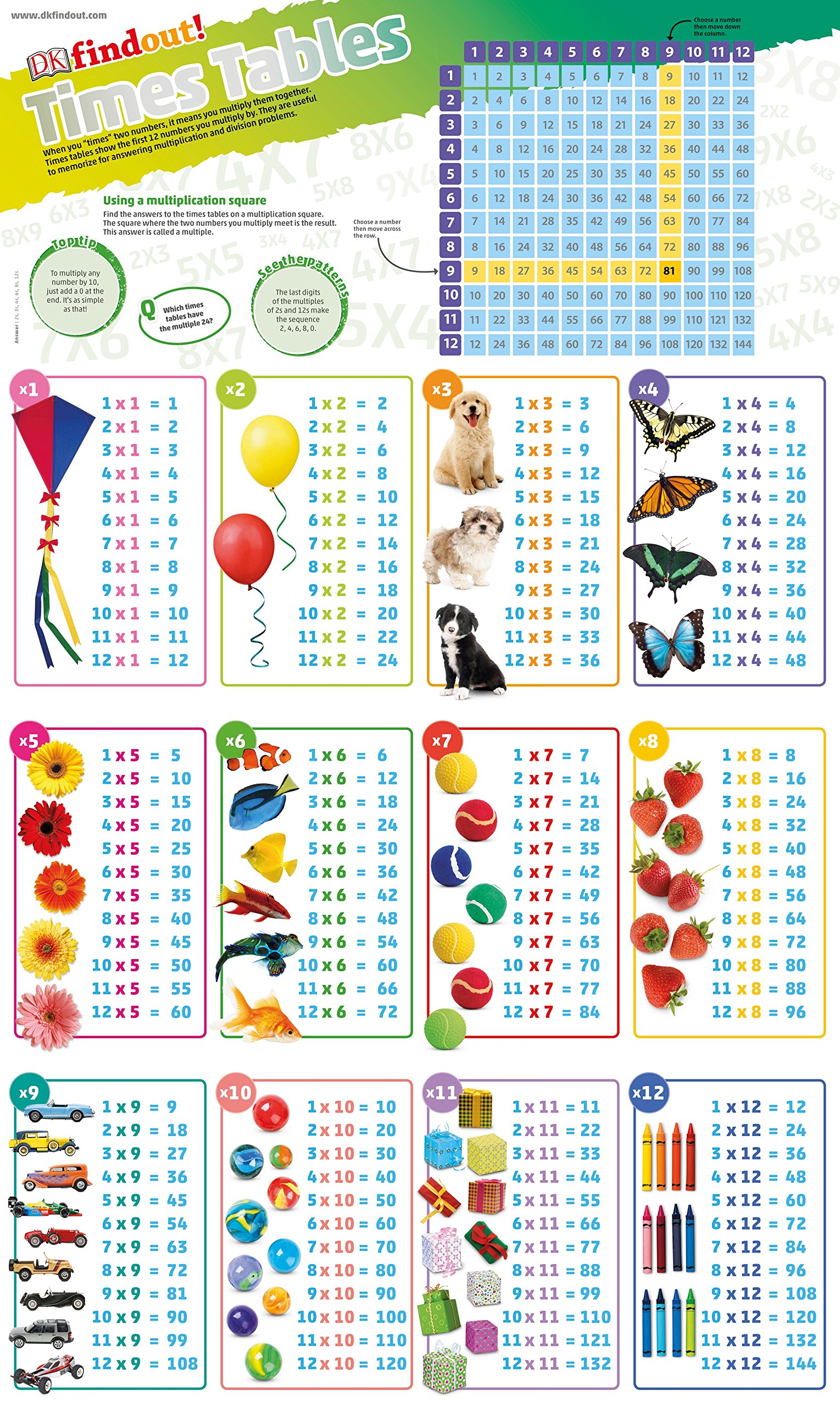 DKfindout! Times Tables Poster
