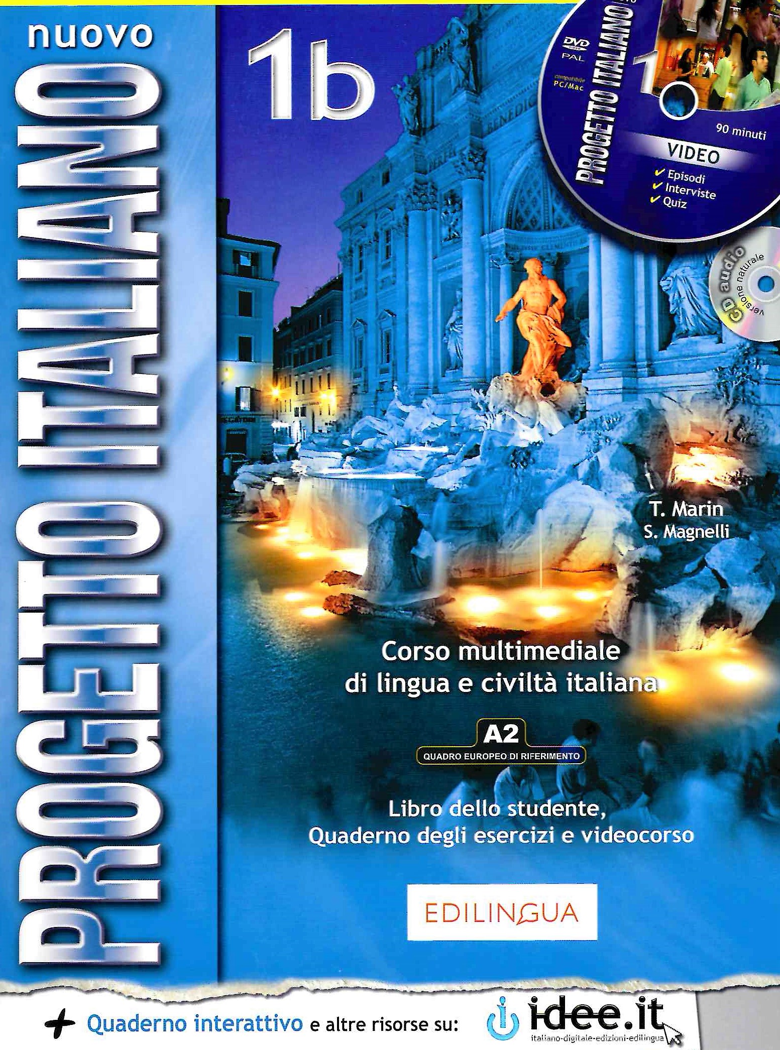 Nuovo Progetto Italiano 1b Libro + Quaderno + DVD + Audio CD / Учебник + рабочая тетрадь (6 - 10 темы) - 1