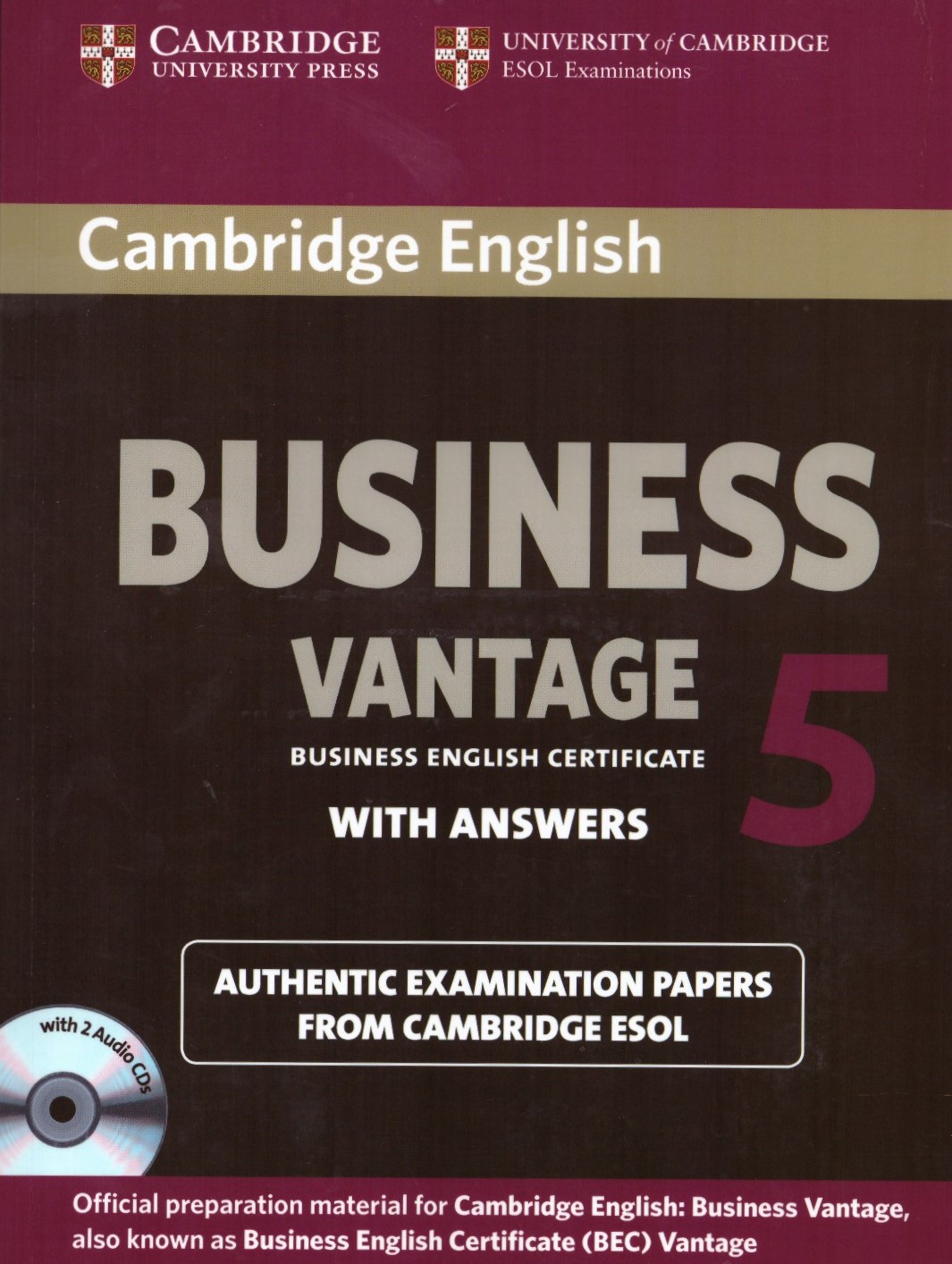 Cambridge English Business 5 Vantage Student's Book + Audio CDs (2) / Тесты + аудиодиски