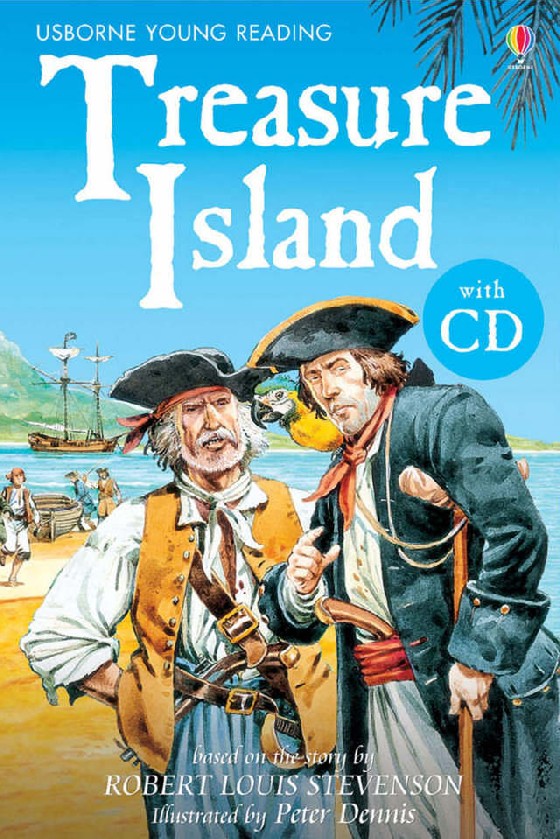 Usborne Young Reading: Treasure Island + Audio CD