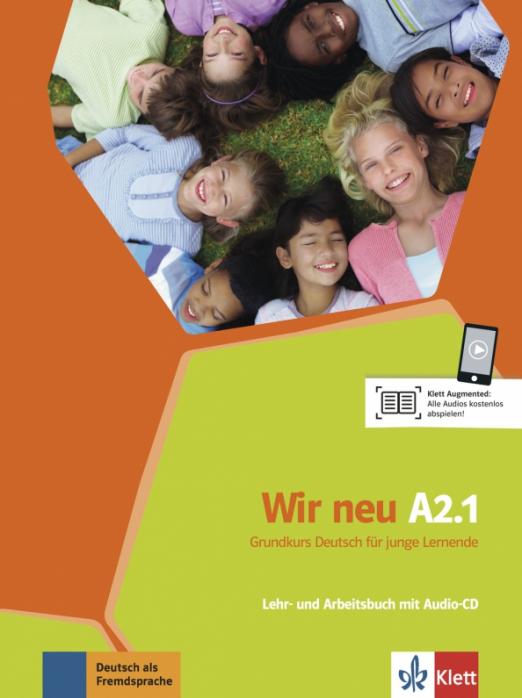 Wir neu A2.1 Lehrbuch und Arbeitsbuch mit Audio-CD / Учебник + рабочая тетрадь + CD Часть 1