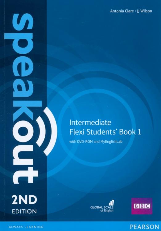 Speakout 2nd edition Intermediate Flexi Students' Book 1 with MyEnglishLab and DVD Учебник с онлайн кодом и DVD Часть 1