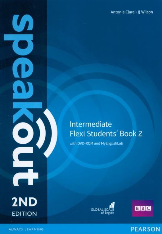 Speakout 2nd edition Intermediate Flexi Students' Book 2 with MyEnglishLab and DVD Учебник с онлайн кодом и DVD Часть 2