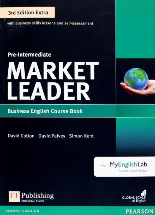 Market Leader (3rd Edition Extra) Pre-Intermediate Coursebook + DVD + MyEnglishLab / Учебник + онлайн-код + DVD
