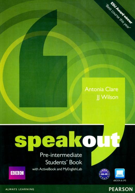 Speakout 1st edition Pre-Intermediate Students' Book + ActiveBook + DVD +MyEnglishLab / Учебник + электронная версия + онлайн кодом + DVD