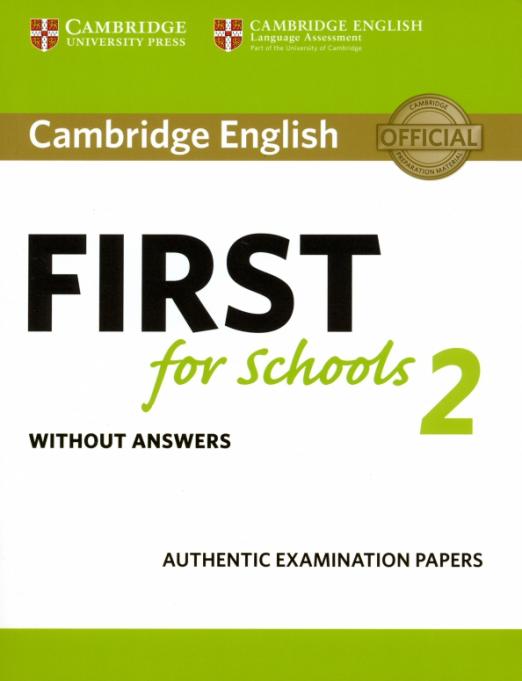 Cambridge English First for Schools 2 Student's Book without answers / Учебник без ответов