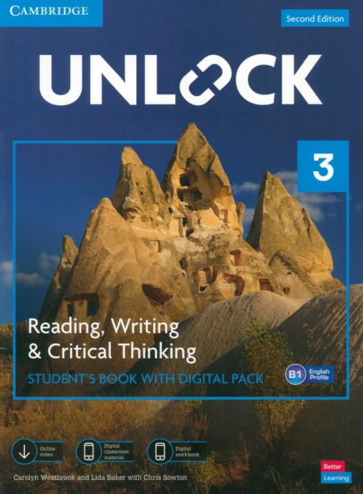 Unlock (Second Edition) 3 Reading, Writing and Critical Thinking Student's Book + Digital Pack / Учебник + онлайн-код