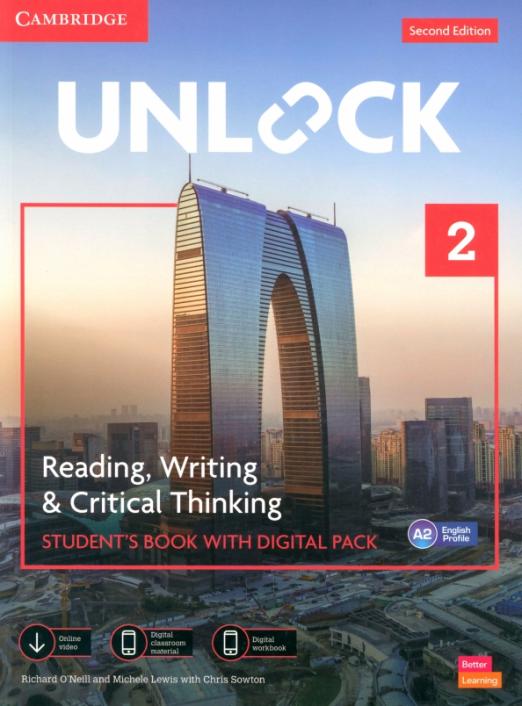 Unlock (Second Edition) 2 Reading, Writing and Critical Thinking Student's Book + Digital Pack / Учебник + онлайн-код