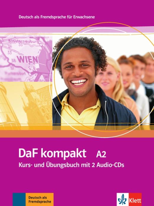 DaF kompakt A2. Deutsch als Fremdsprache fur Erwachsene. Kurs- und Ubungsbuch mit 2 Audio-CDs / Учебник + рабочая тетрадь + 2CDs