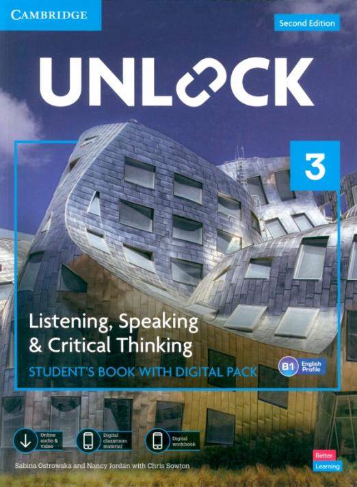 Unlock (Second Edition) 3 Listening, Speaking & Critical Thinking Student's Book + Digital Pack / Учебник + онлайн-код