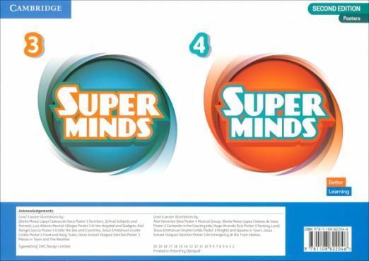 Super Minds (2nd Edition) 3–4 Poster Pack / Набор постеров