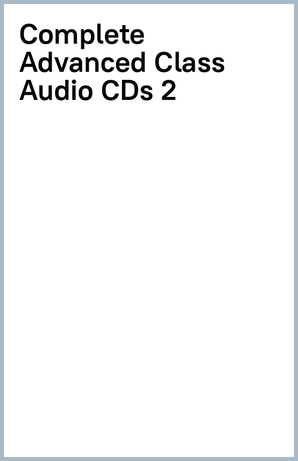 Complete Advanced (Second Edition) Class Audio CDs / Аудиодиски