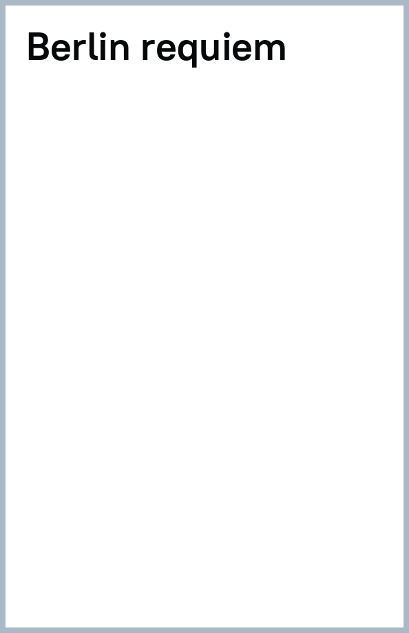 Berlin requiem