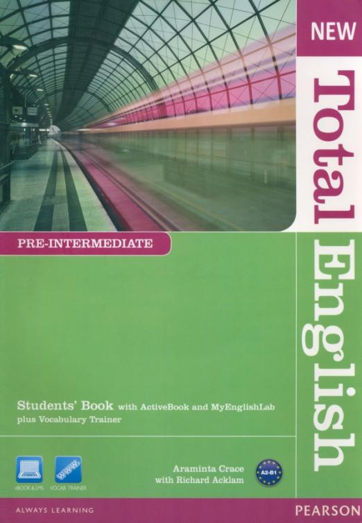 New Total English Pre-Intermediate Students' Book with Active Book + MyEnglishLab + DVD / Учебник + электронная версия + онлайн-практика +DVD