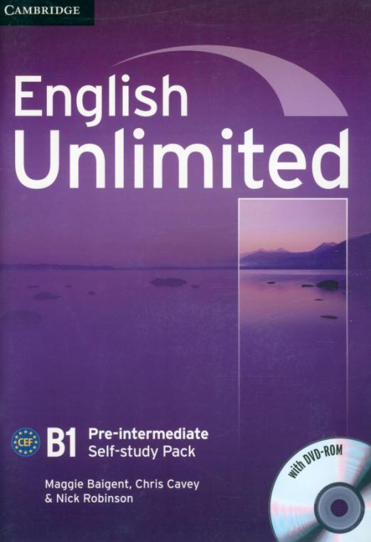 English Unlimited Pre-Intermediate Self-study Pack Workbook + DVD-ROM / Рабочая тетрадь + DVD