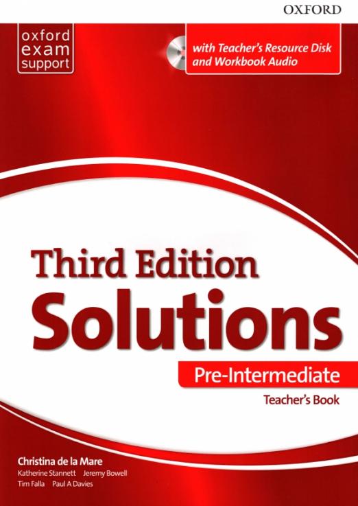 Solutions Third Edition Pre Intermediate Teacher's Book with Teacher's Resource Disk Pack Комплект для учителя