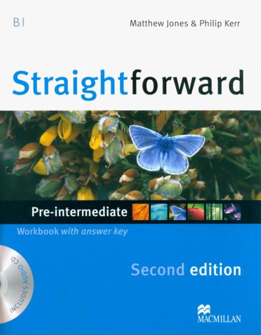 Straightforward (Second Edition) Pre-Intermediate Workbook + Key / Рабочая тетрадь + ответы