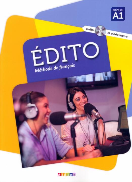 Edito A1 Methode de francais + Audio CD + DVD / Учебник