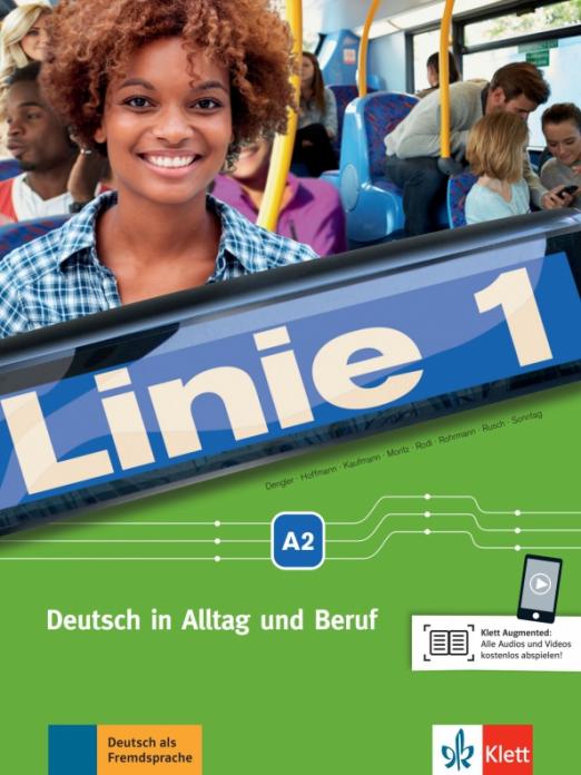 Linie 1. A2 Kurs- und Übungsbuch mit Audios und Videos / Учебник + рабочая тетрадь + аудио/ видео