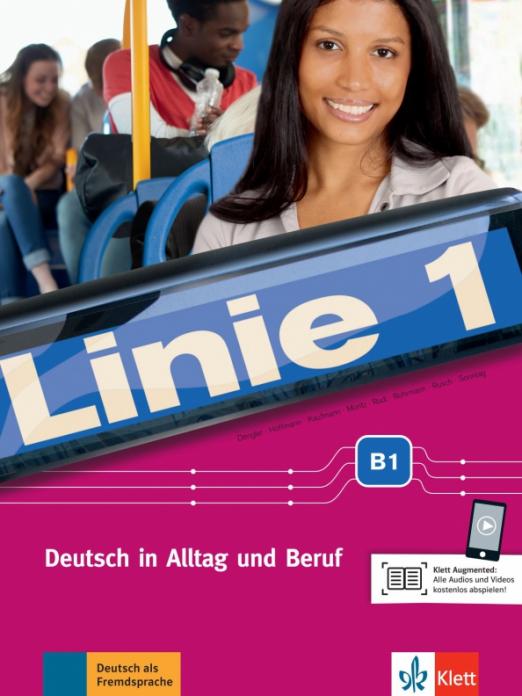 Linie 1 B1 Kurs- und Übungsbuch mit Audios und Videos / Учебник + рабочая тетрадь + аудио/ видео