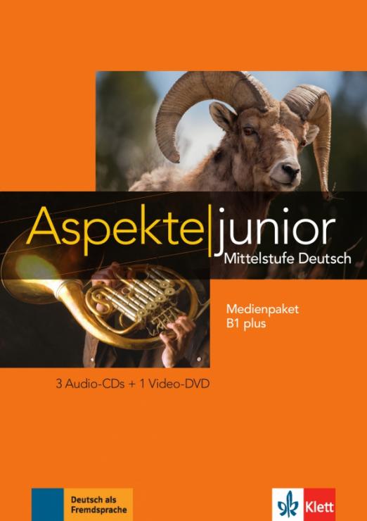 Aspekte junior B1 plus. Medienpaket + 3 Audio-CDs + DVD / 3 аудио-CD + DVD к учебнику и рабочей тетради
