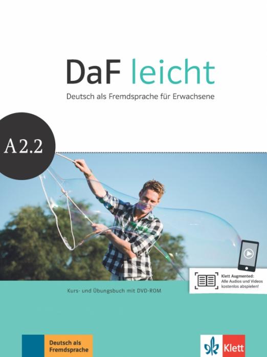 DaF leicht A2.2 Kurs- und Übungsbuch mit DVD-ROM / Учебник + рабочая тетрадь + DVD