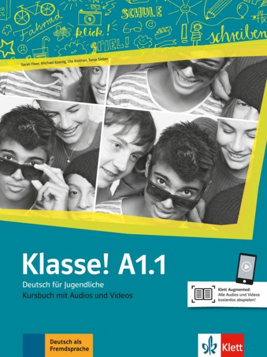 Klasse! A1.1 Kursbuch mit Audios und Videos / Учебник + аудио + видео