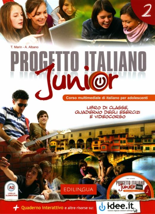 Progetto italiano Junior 2 Libro + Quarderno + Audio CD / Учебник + рабочая тетрадь + аудиодиск